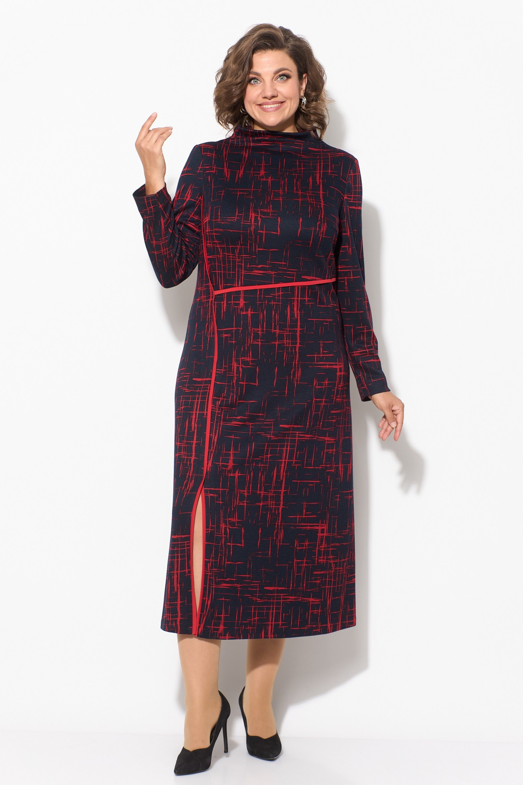 Платье Кокетка и К 1087-1 черный+красный
